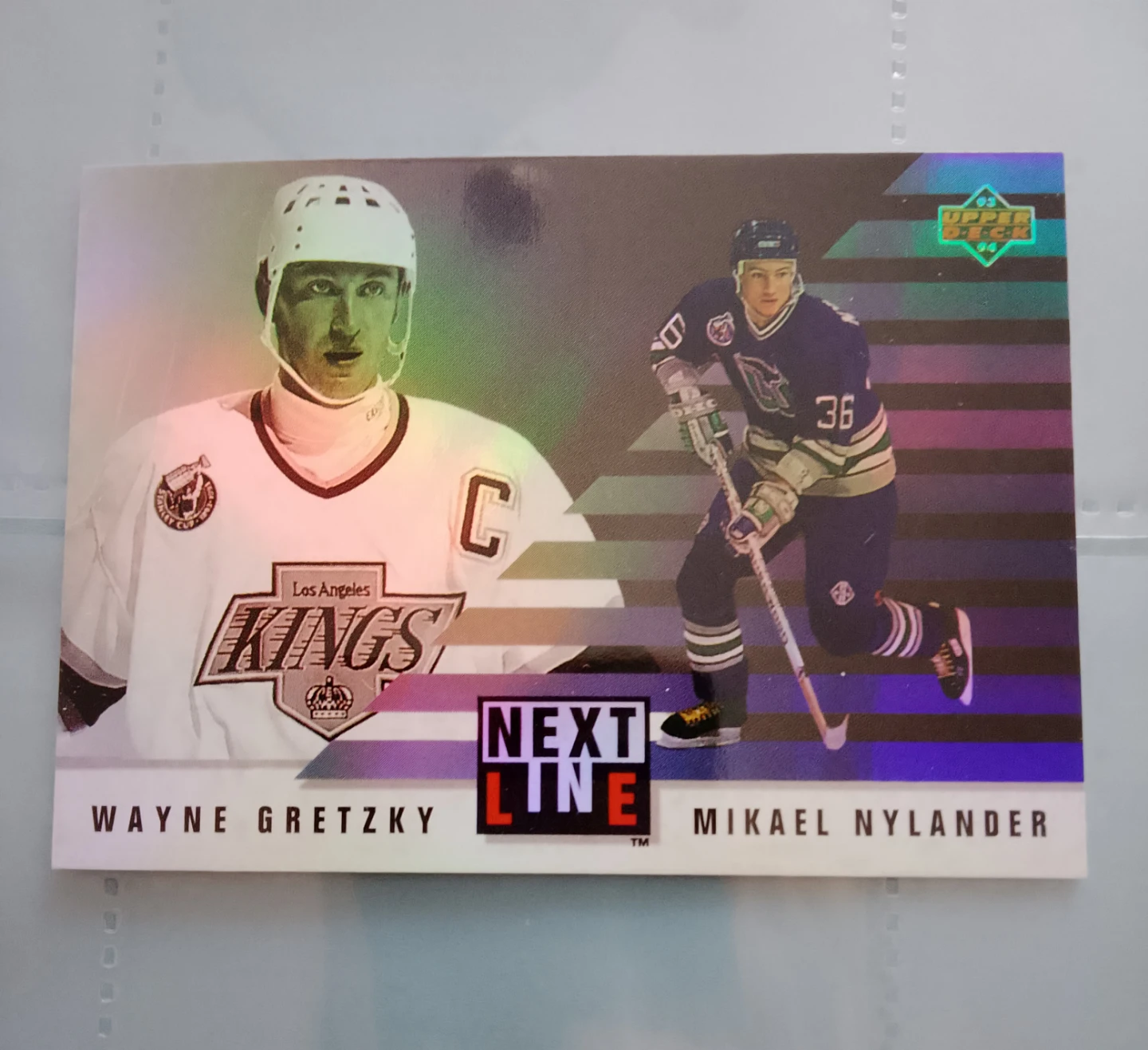 1996 Upper Deck Next Line Wayne Gretzky & Mikael Nylander