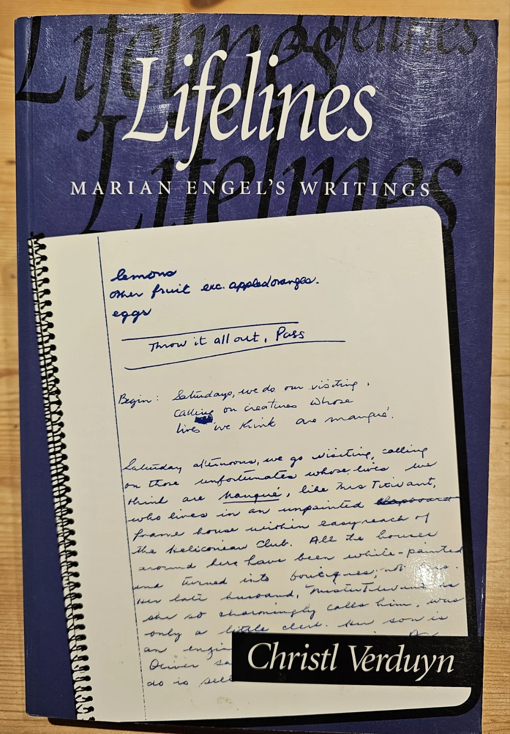 Lifelines: Marian Engel's Writings by Christl Verduyn Book