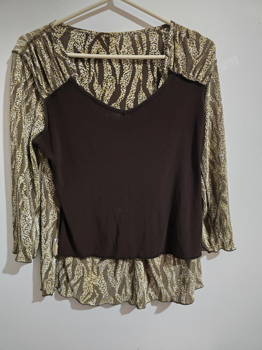 New York & Company Women's Striped V-Neck Wrap Top Size M - photo 2