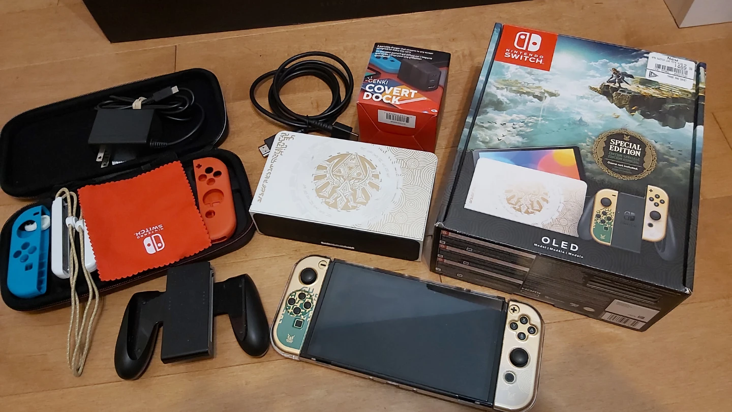 CIB Zelda Switch Oled with Genki Dock