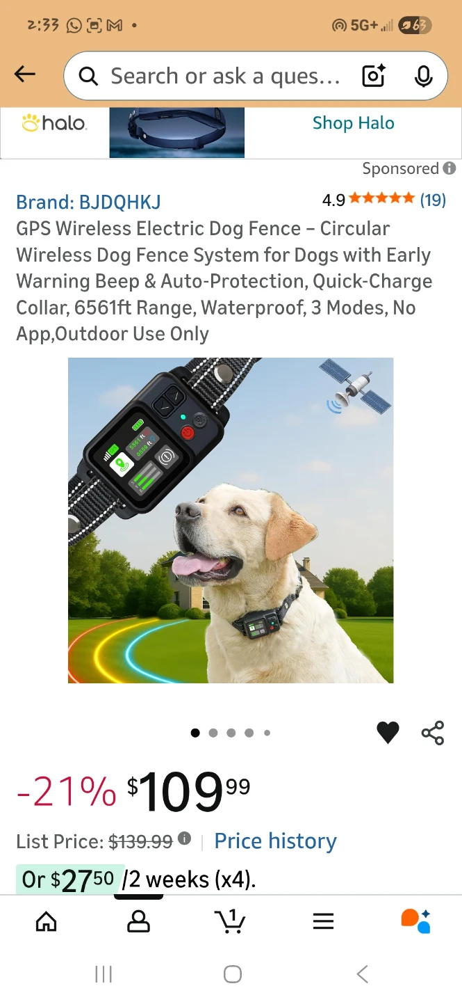 AI 3rd Gen GPS Dog Fence Wireless Smart Training System