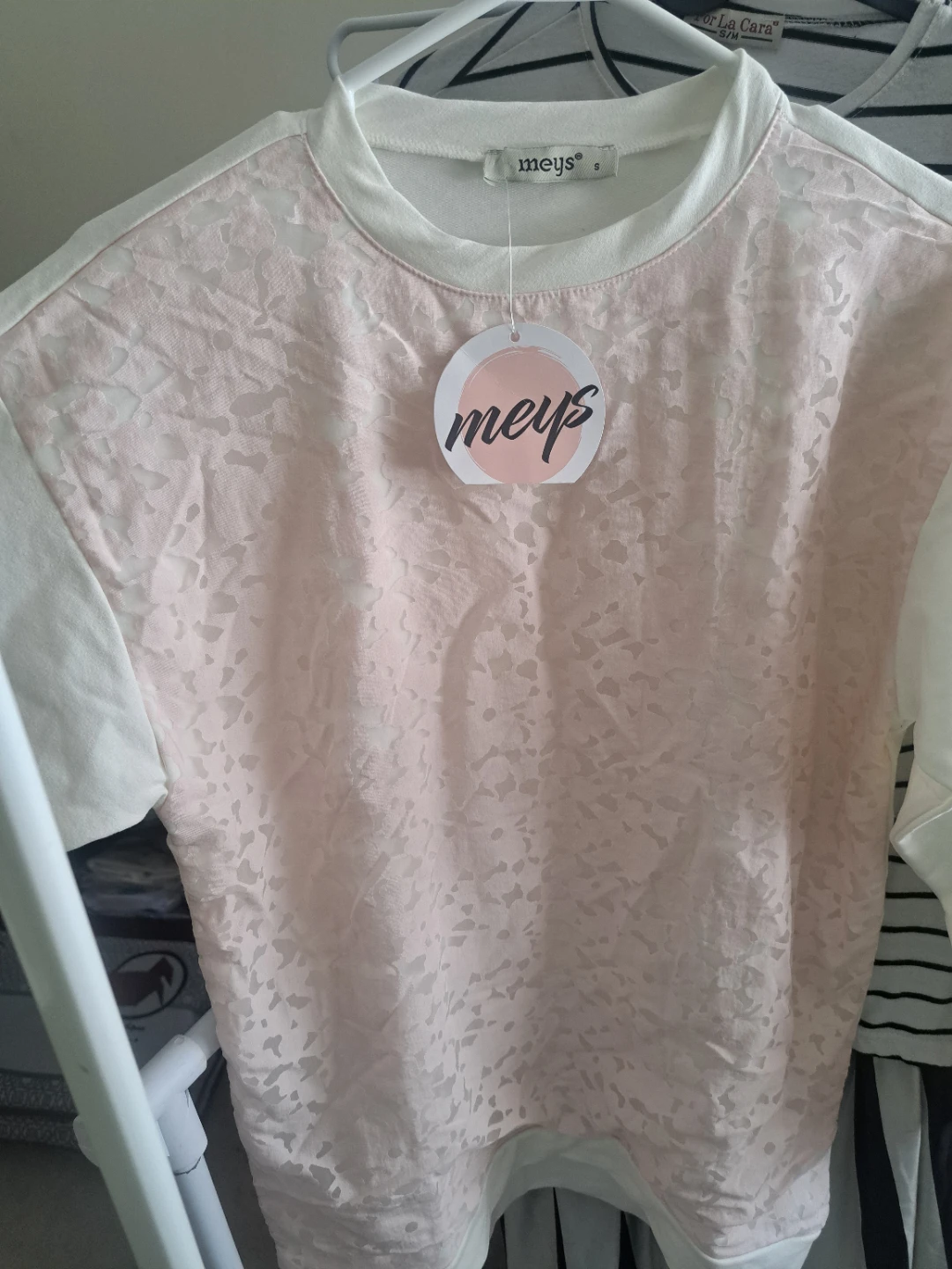 Meys Women's Lace Detail T-Shirt - Size S