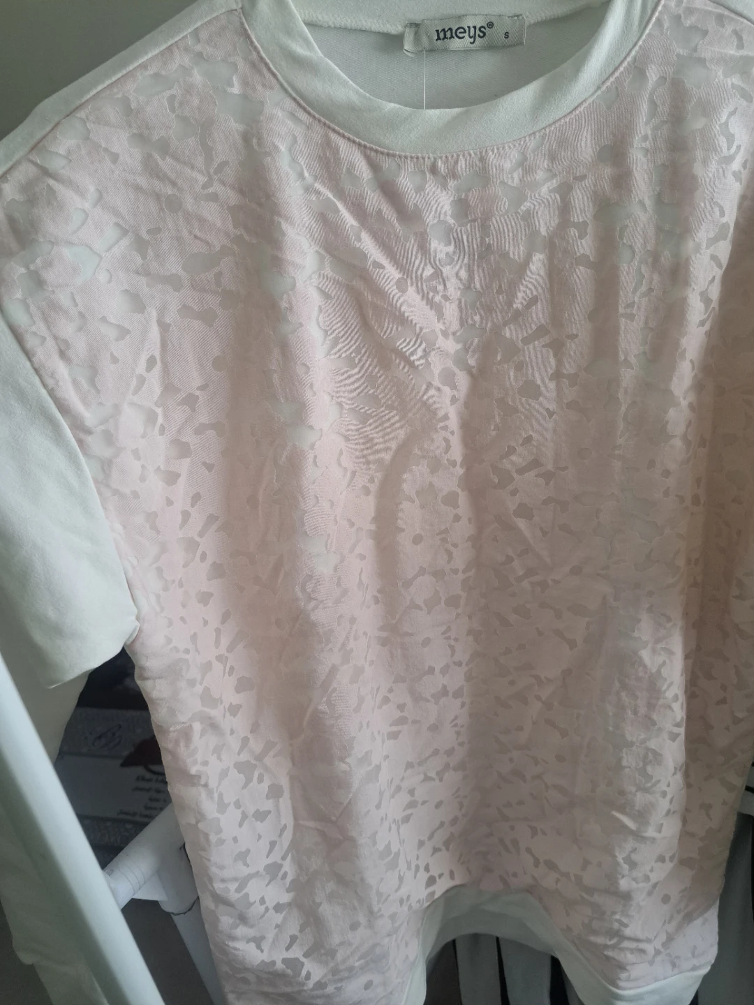 Meys Women's Lace Detail T-Shirt - Size S - photo 2