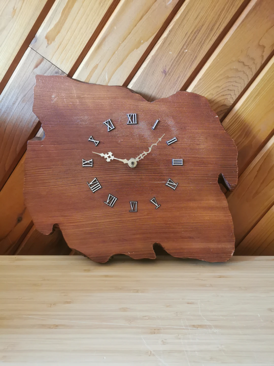 Vintage Solid Hardwood Wall Clock