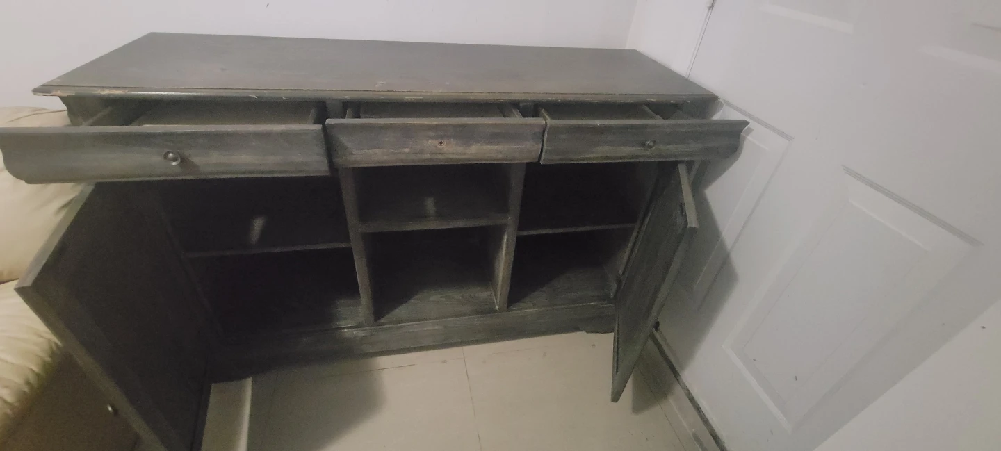 Gray Wood Sideboard Cabinet - photo 2