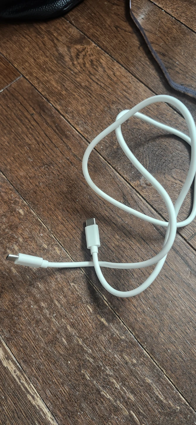 White USB-C to USB-C Cable, 32 in.