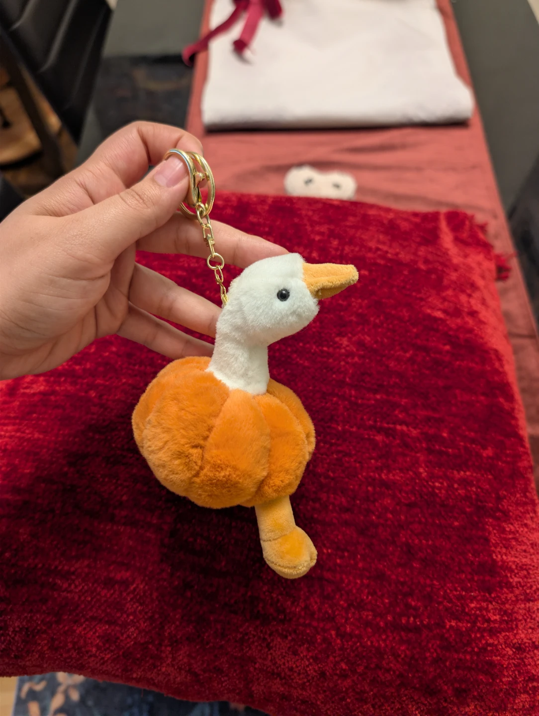Plush Duck Keychain & Heart Charm - photo 3