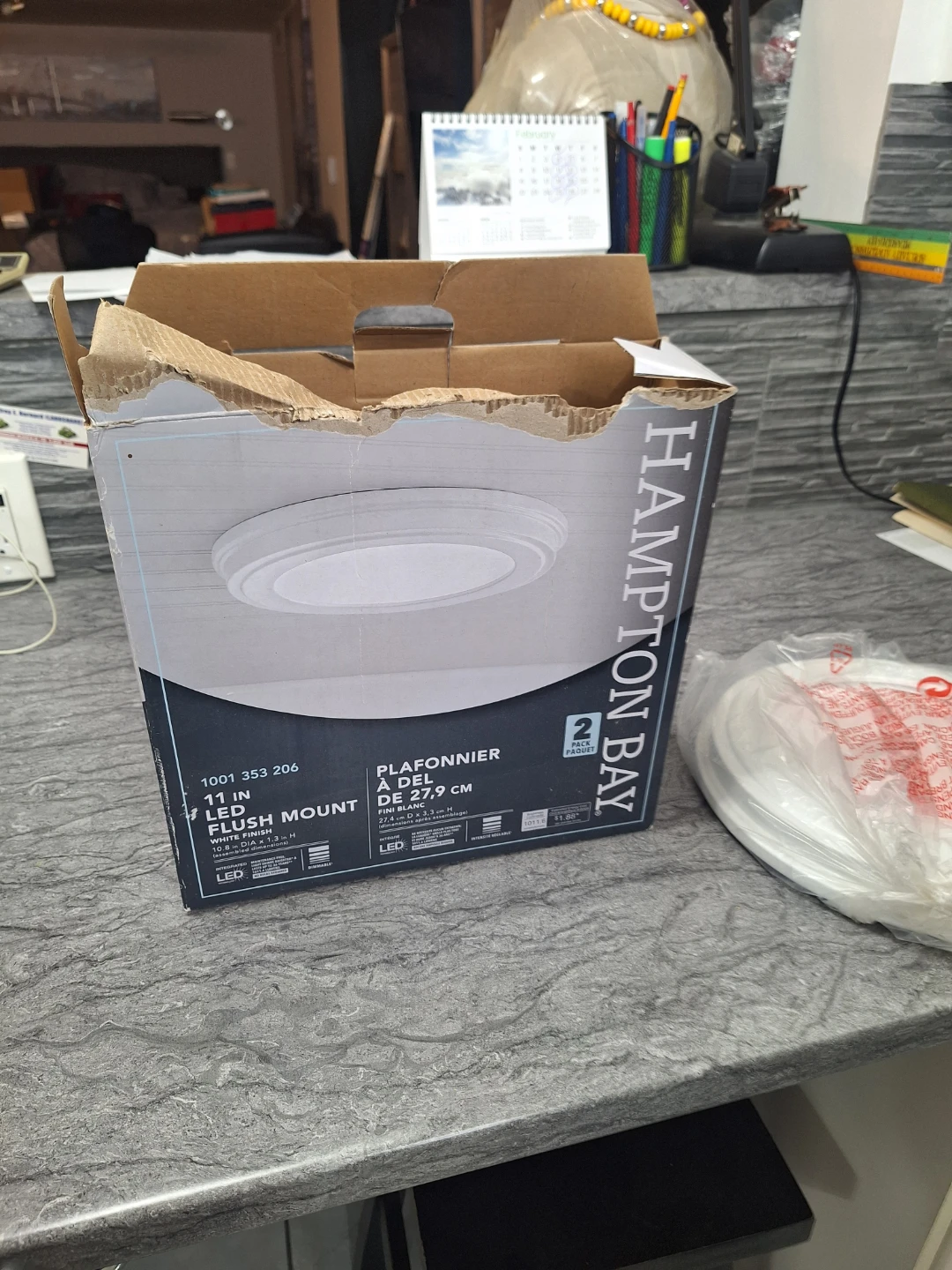 Hampton Bay 11 in. LED Flush Mount Light