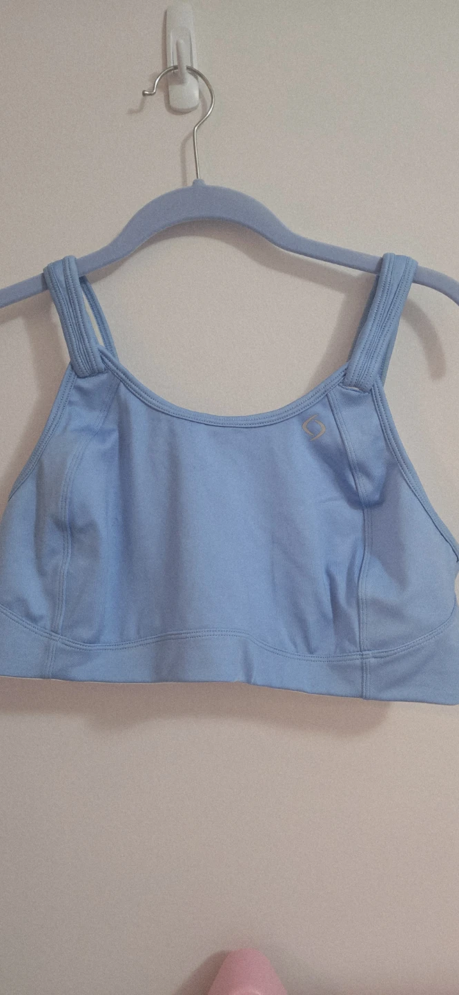 Like new. Moving Comfort Blue Sports Bra 38D
