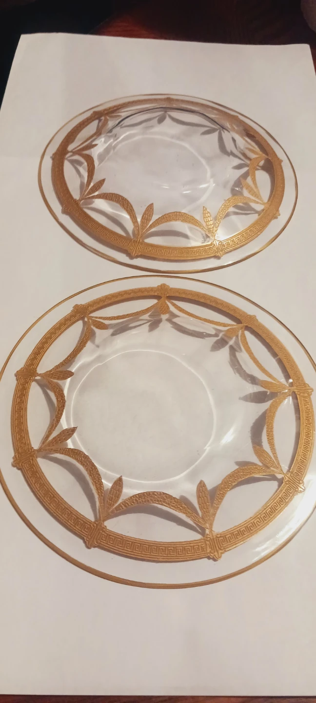 MOSER LOBMEYR ANTIQUE BOHEMIAN 24K GOLD DESSERT PLATES - photo 3