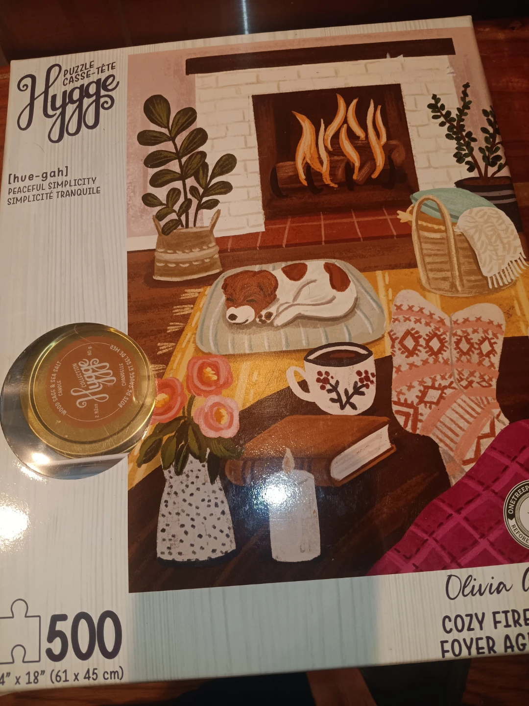 Hygge Cozy Fire 500 Piece Puzzle