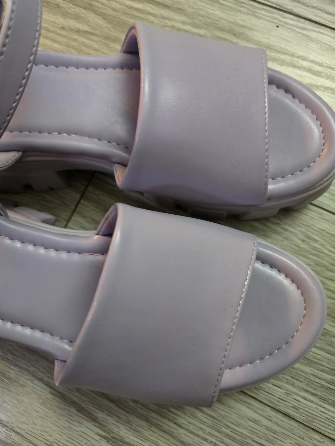 Lilac Platform Sandals Size 7 - photo 4
