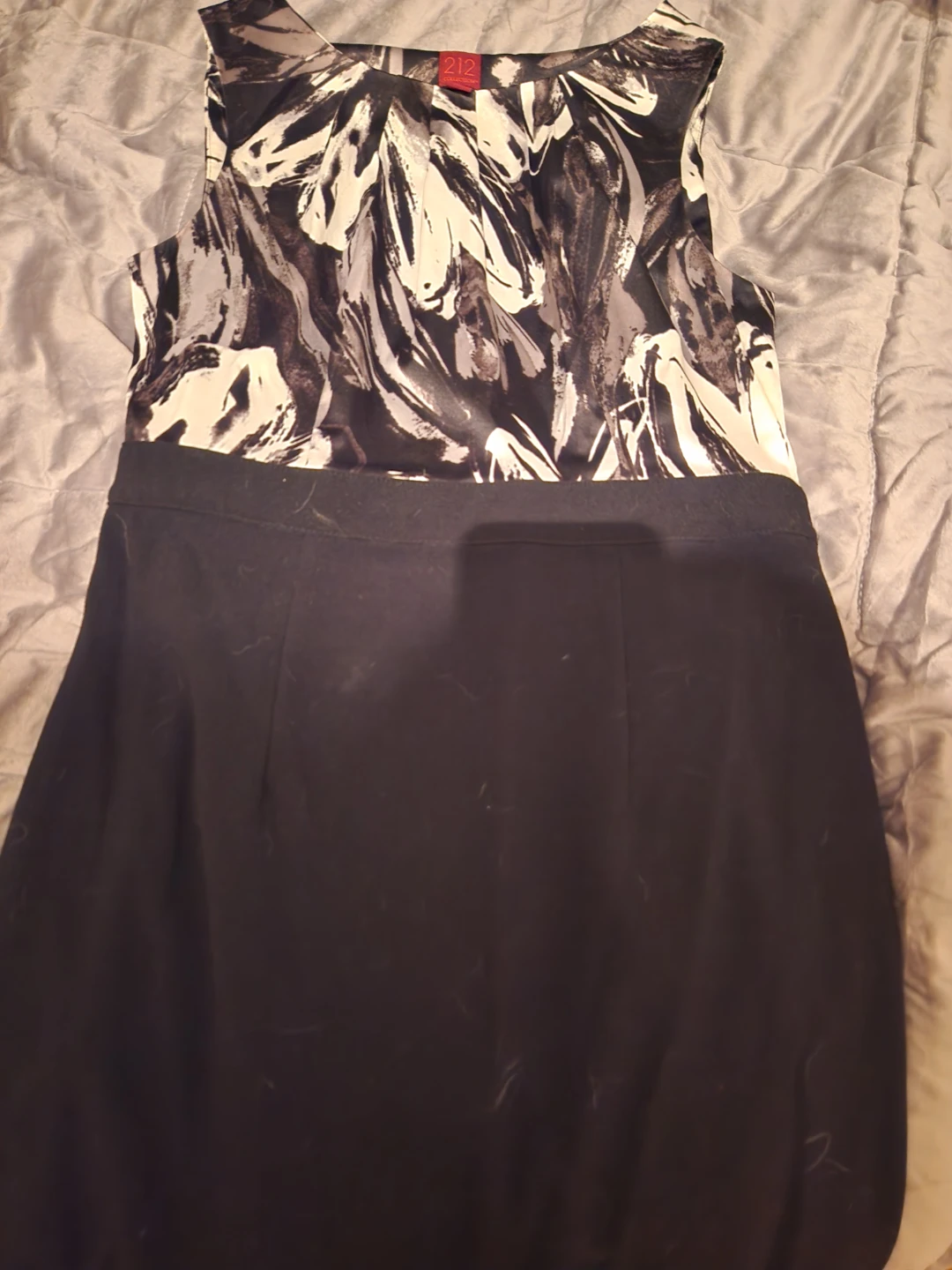 212 Collection Women's Black & White Print Dress Size 10
