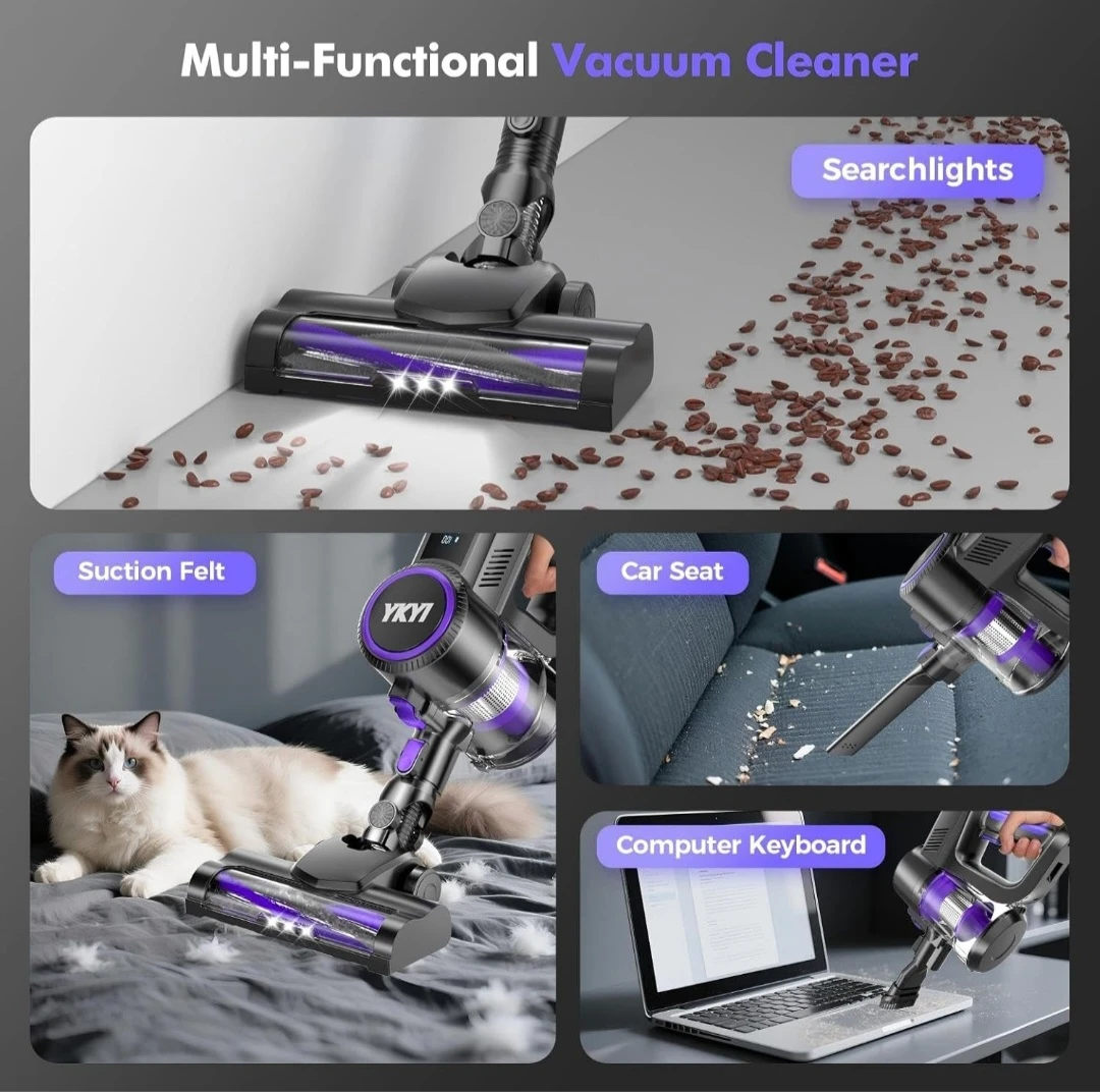 YKYI Cordless Vacuum Cleaner - Powerful Suction - photo 2
