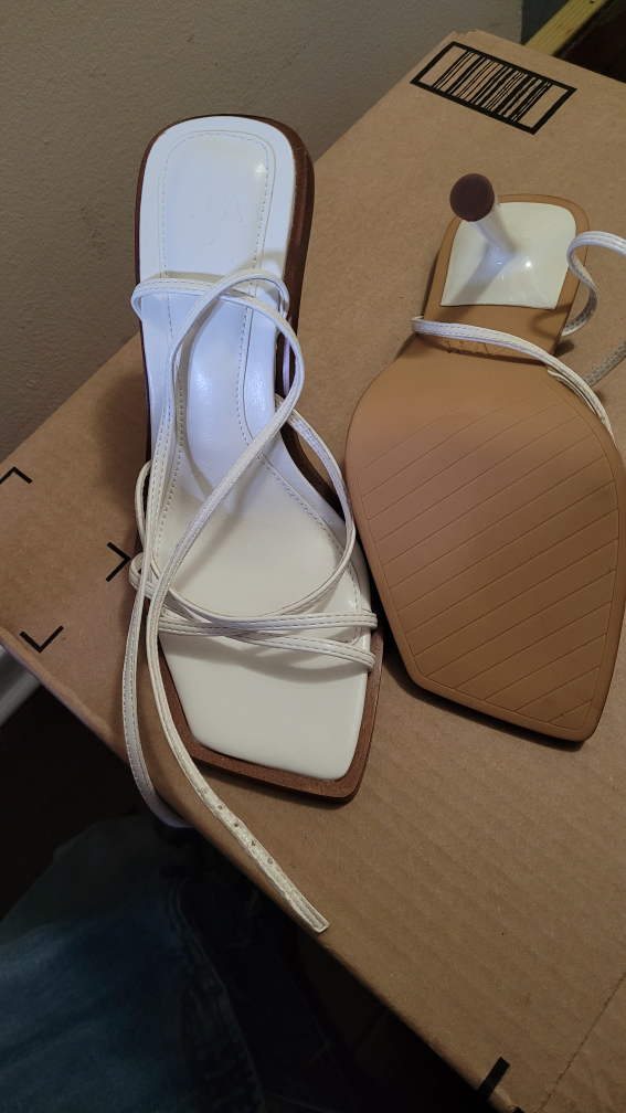 White Zara Strappy Heels - photo 3