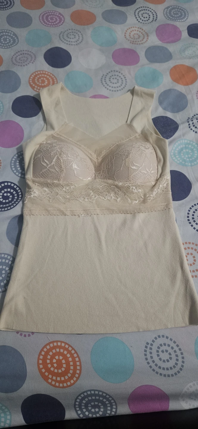 Women's Lace Trim Camisole with Built-in Bra - photo 3