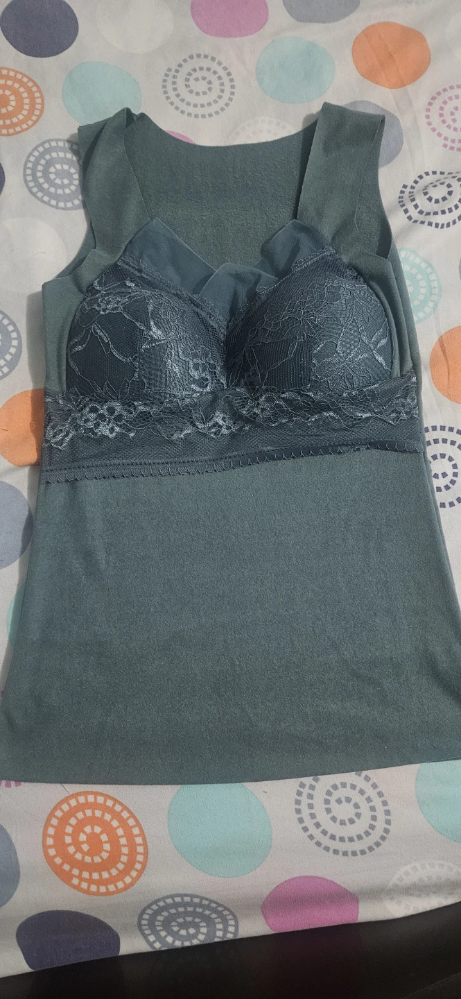 Women's Lace Trim Camisole with Built-in Bra - photo 4