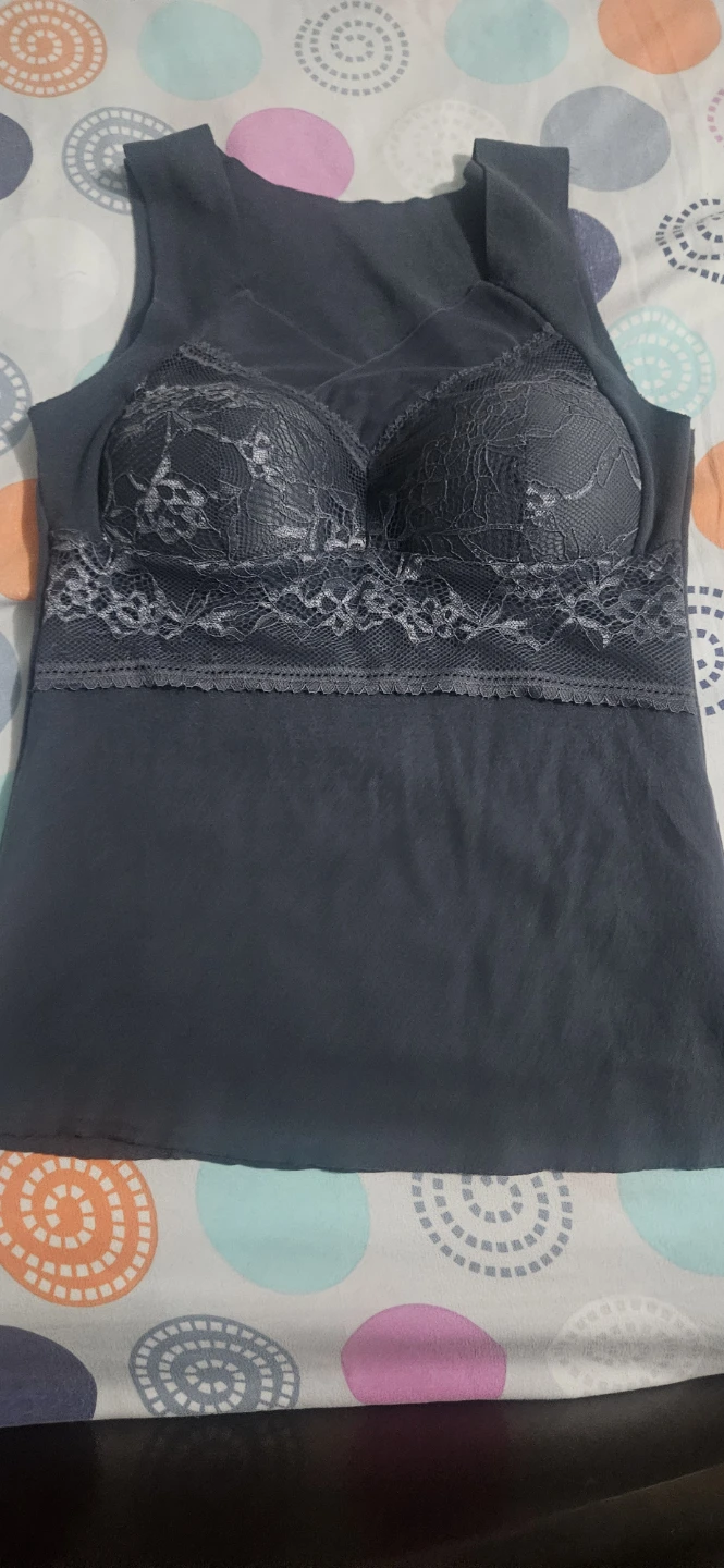 Women's Lace Trim Camisole with Built-in Bra - photo 5