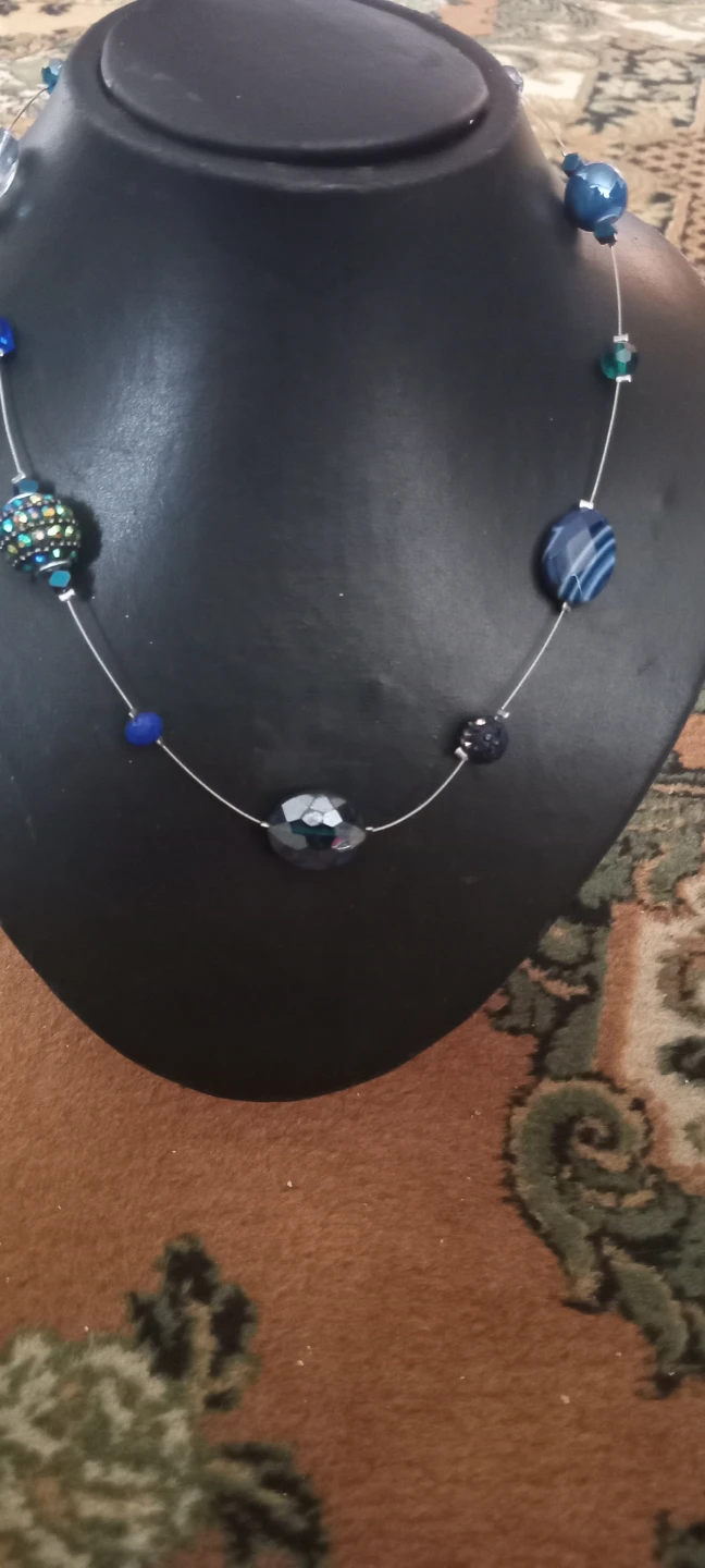 Blue Beaded Necklace