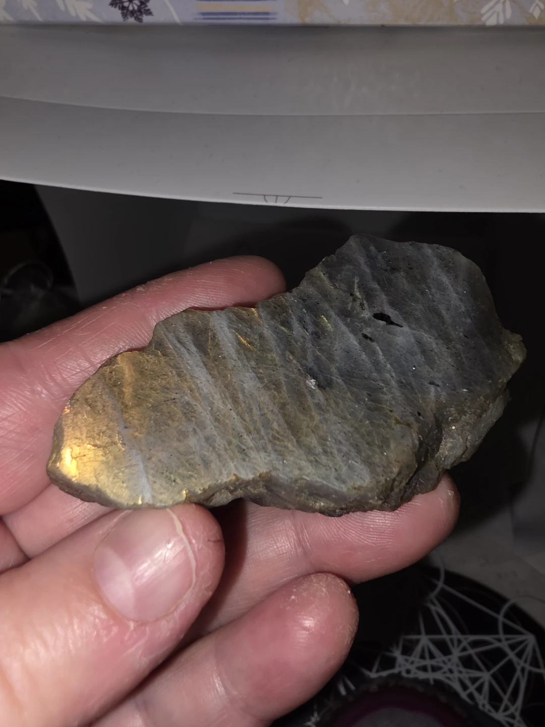Labradorite Stone (polished faces, raw sides) - photo 2