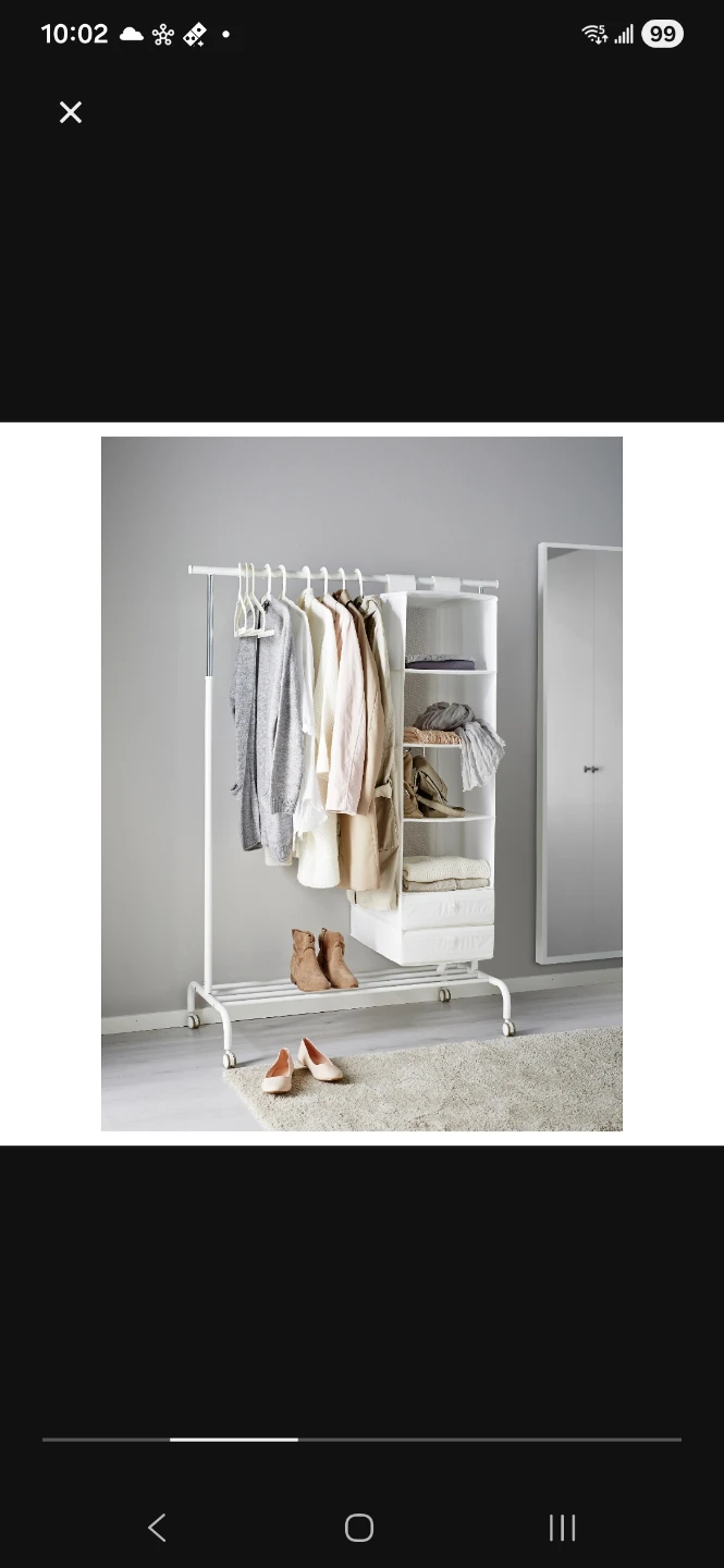 IKEA Clothes Rack or plant hanging with wheels - photo 4