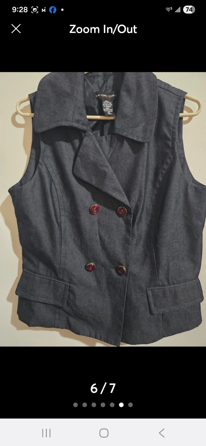 New York Company Sleeveless Double Breasted Vest - photo 5