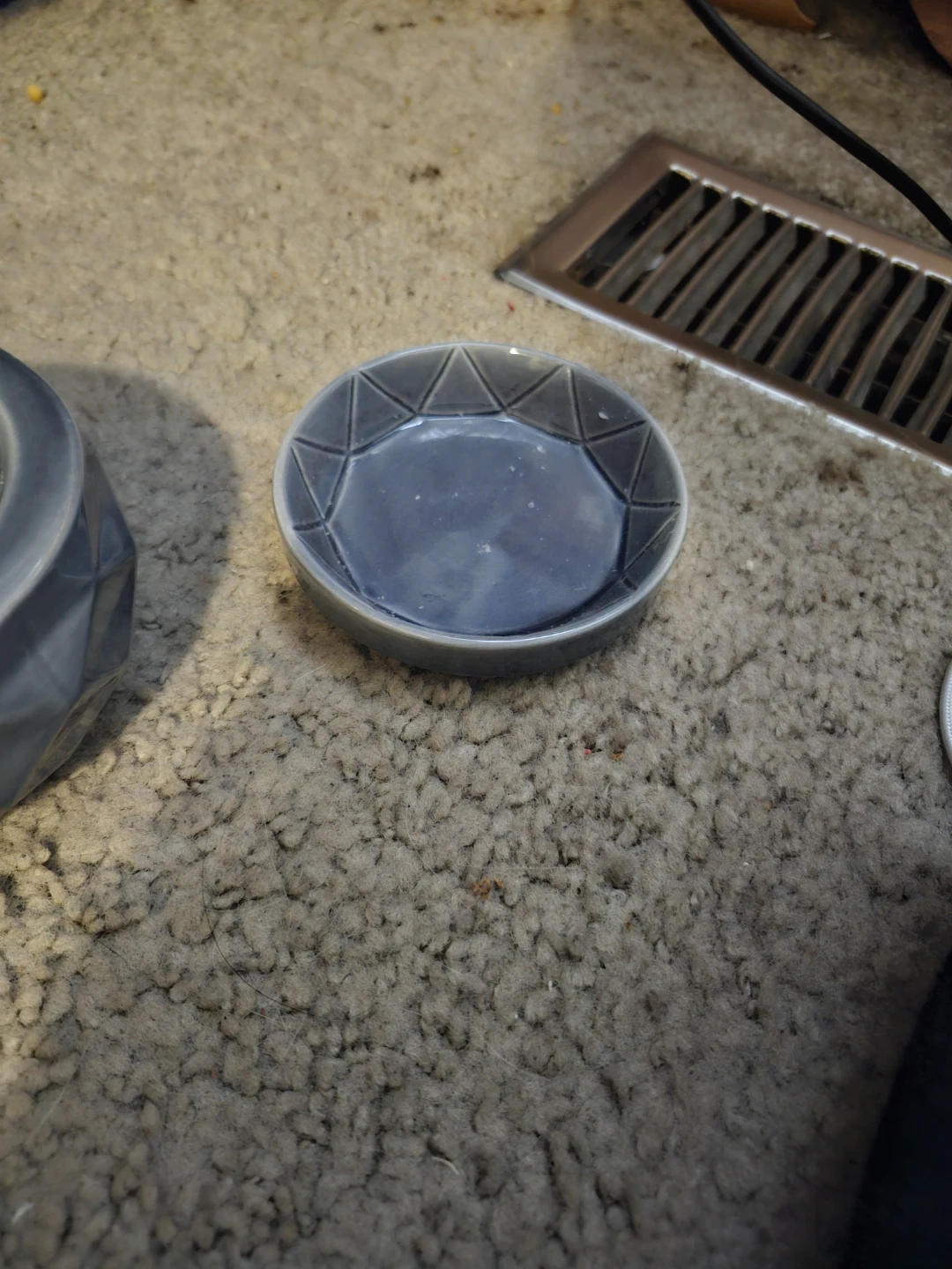 Grey Ceramic Wax Melt Warmer with Dish - photo 2