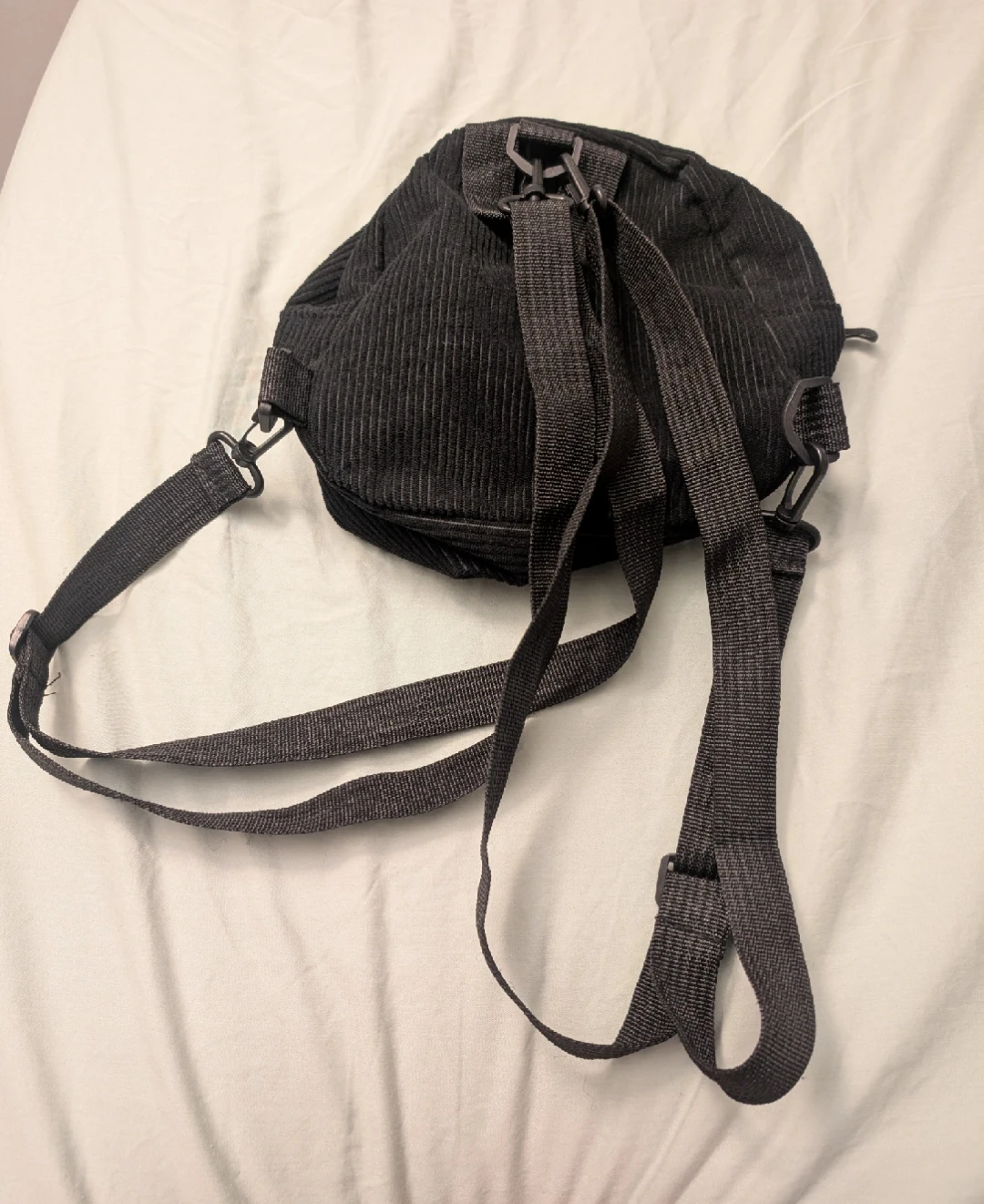 Black Corduroy Mini Backpack 🏆 - photo 2