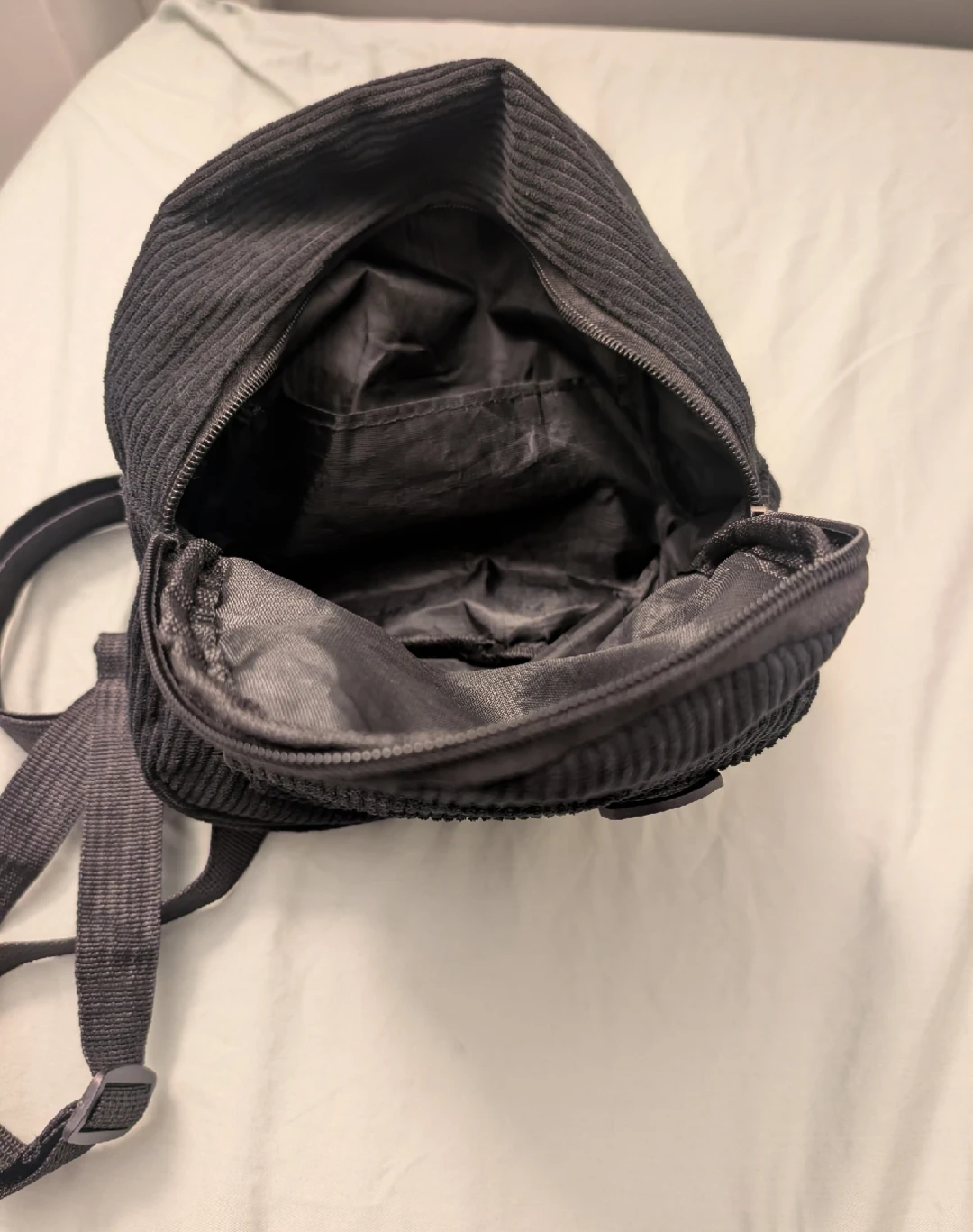 Black Corduroy Mini Backpack 🏆 - photo 3