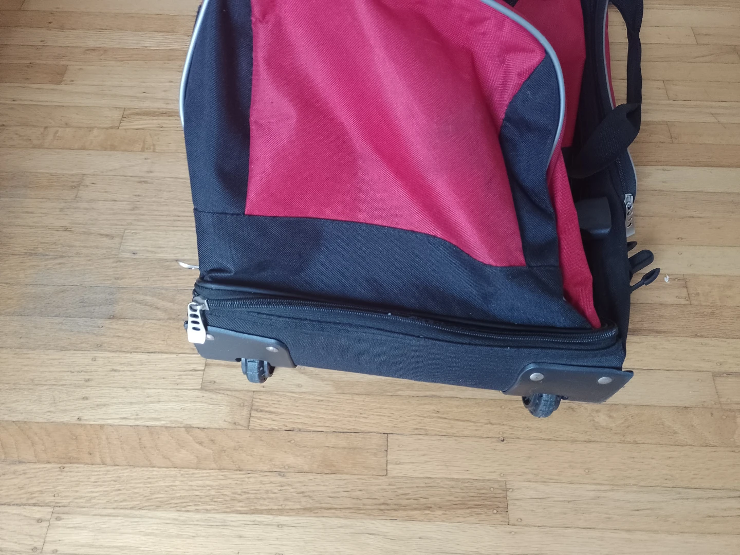 Red and Black Rolling Duffel Bag - photo 4