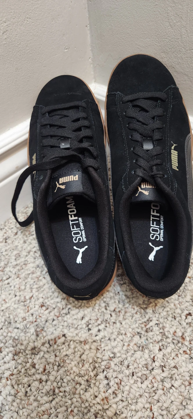 Puma Softfoam+ Black Suede Sneakers Size 9.5 - photo 2