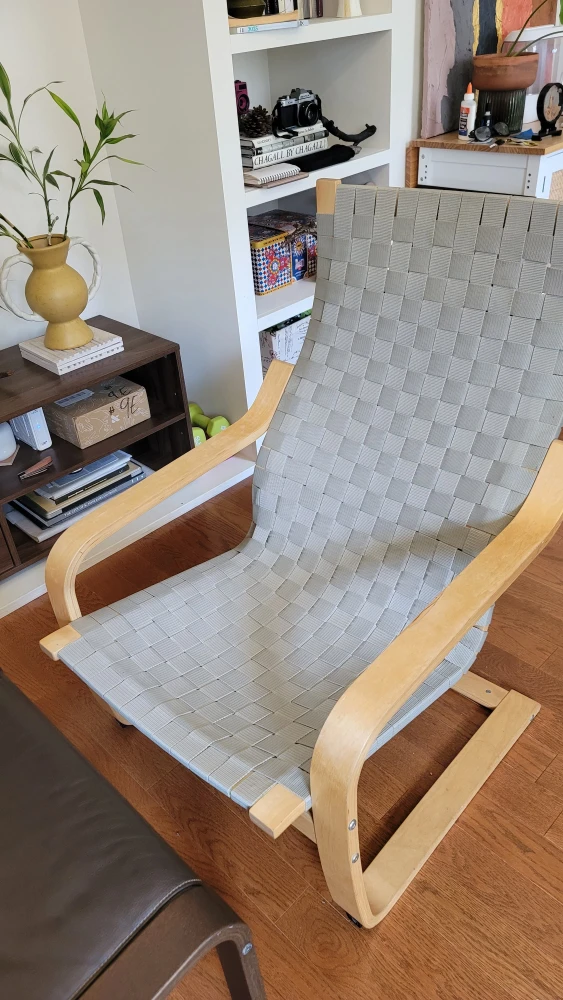 IKEA Poäng Armchair and Ottoman - Brown Leather - photo 2