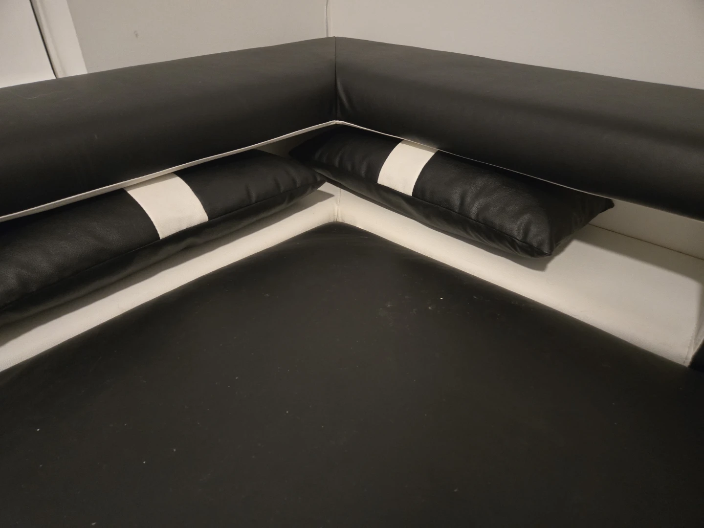 Black and White Section of Sofa with Pillows - photo 4