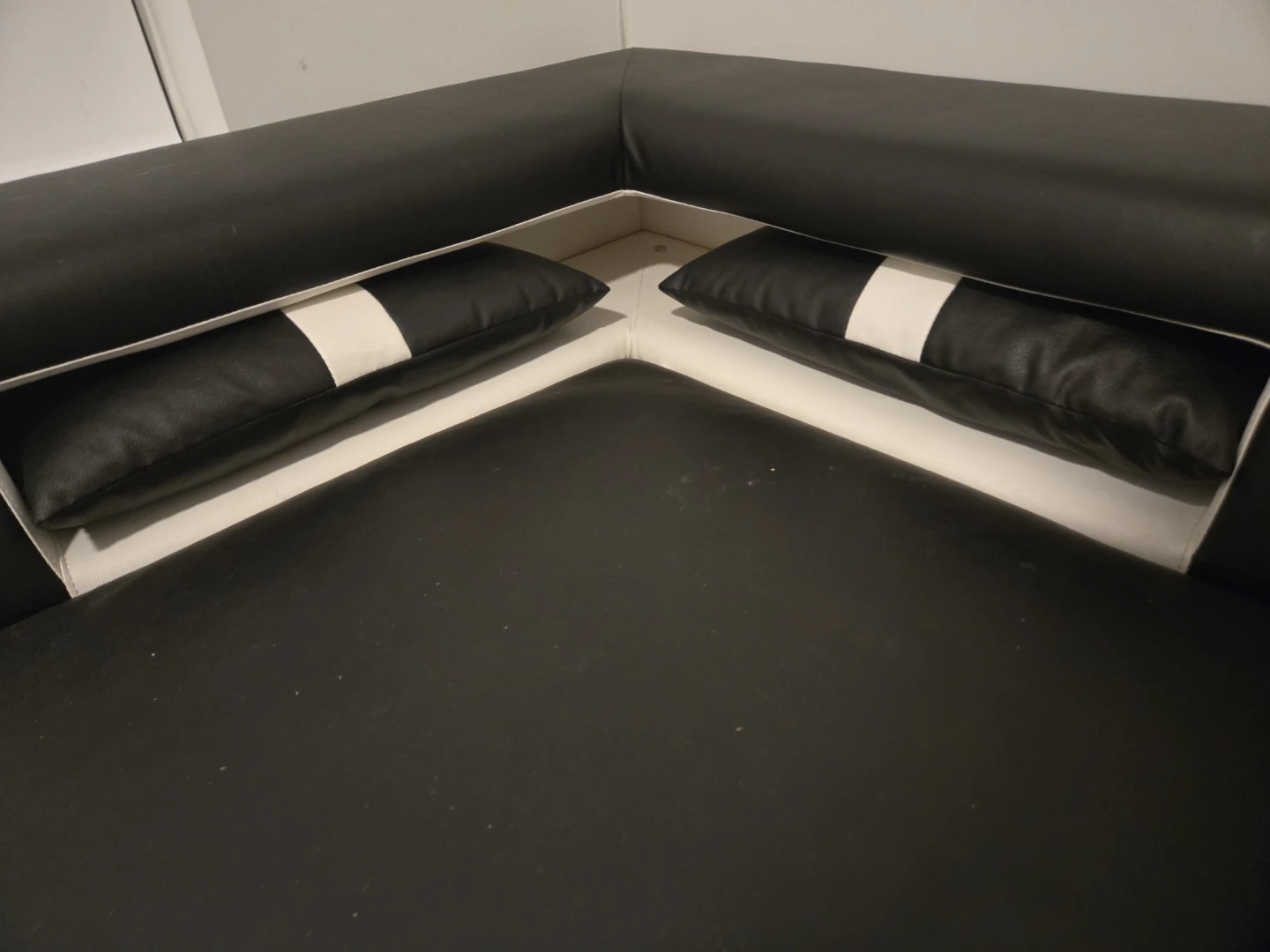Black and White Section of Sofa with Pillows - photo 5