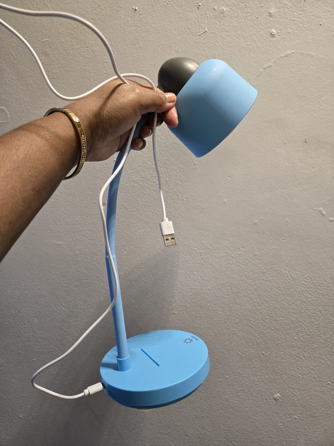 Blue LED DIMMABLE Desk Lamp with USB✨️🛋 - photo 3