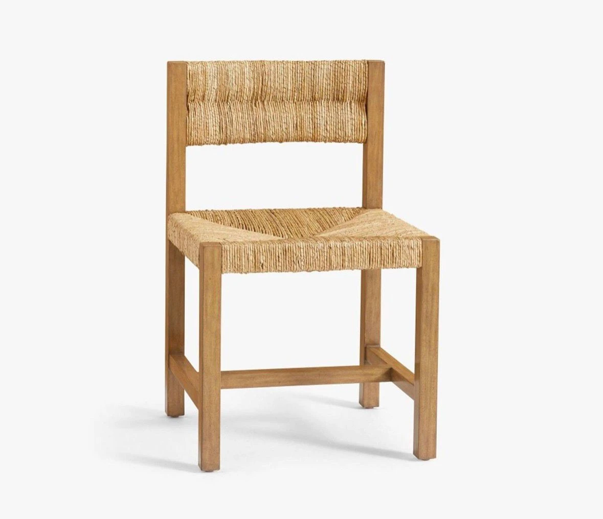 Pottery Barn Malibu Woven Dining Chair - Honey