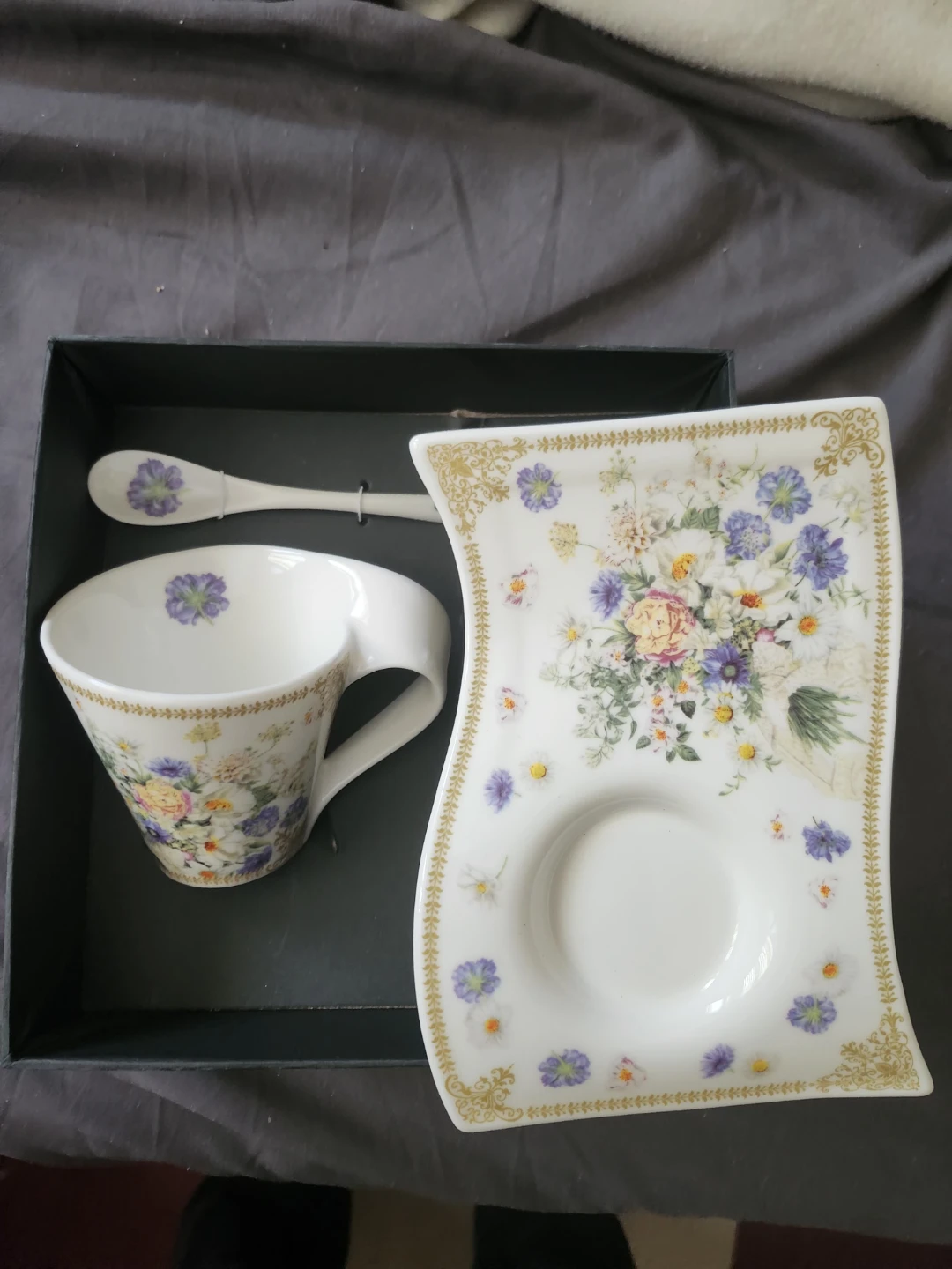 Adeline Fine Porcelains Cup Saucer Spoon Set