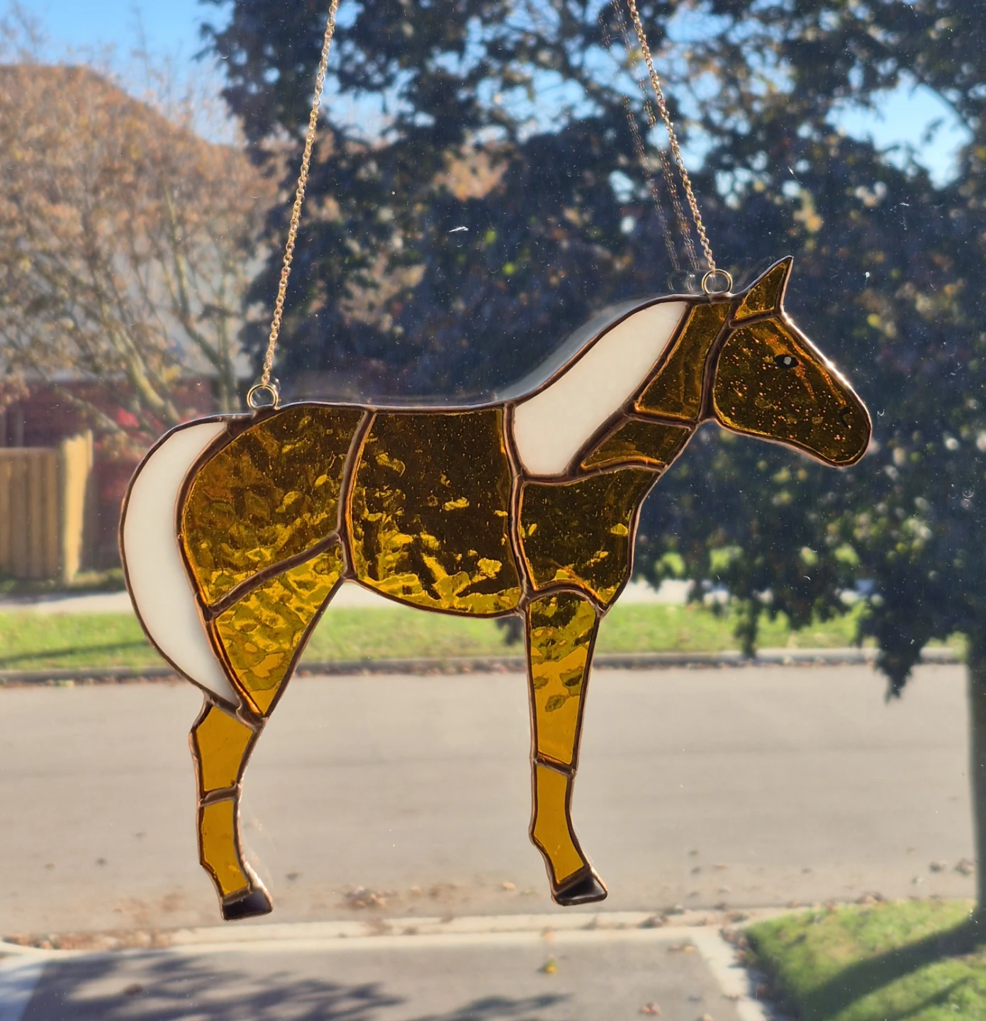 Handmade golden horse suncatcher - photo 2