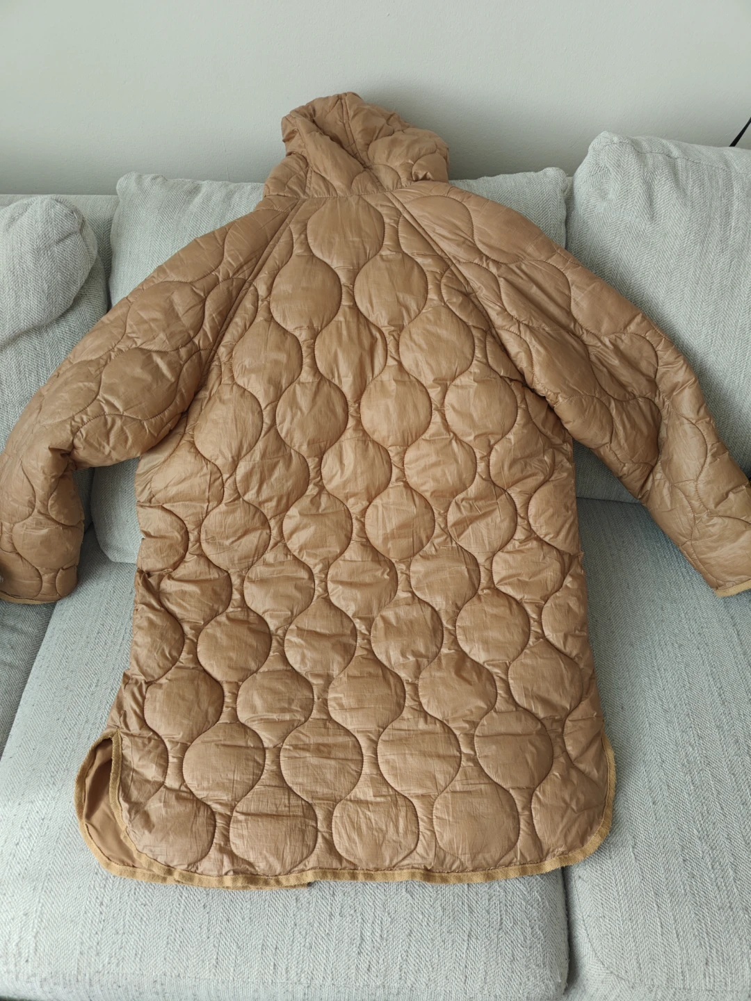 Zara Quilted Jacket Size 11-12 (CM 152) Tan - photo 2