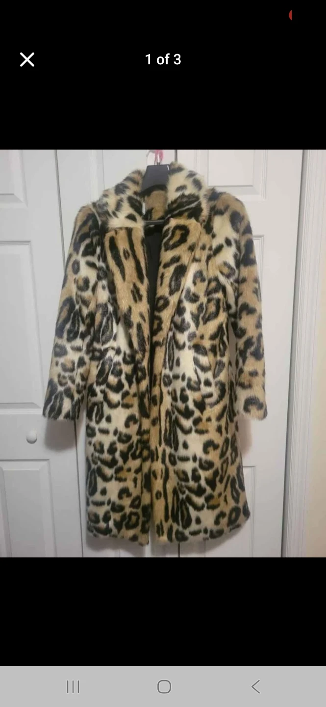 Rachel Faux Fur Leopard Print Coat
