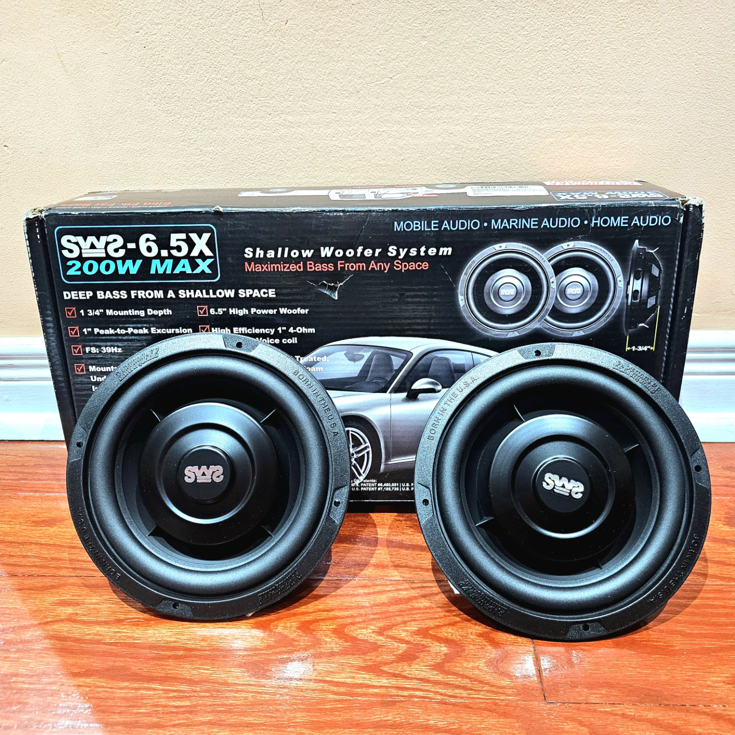 Earthquake Sound SWS 6.5 Inch Shallow Subwoofers 200W Max