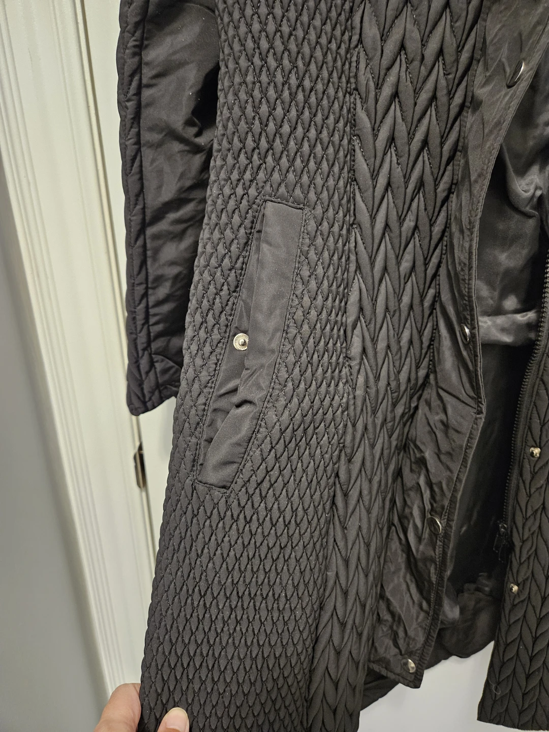 Size Small 'Today's Designer' Long Faux Fur Black Coat - photo 4