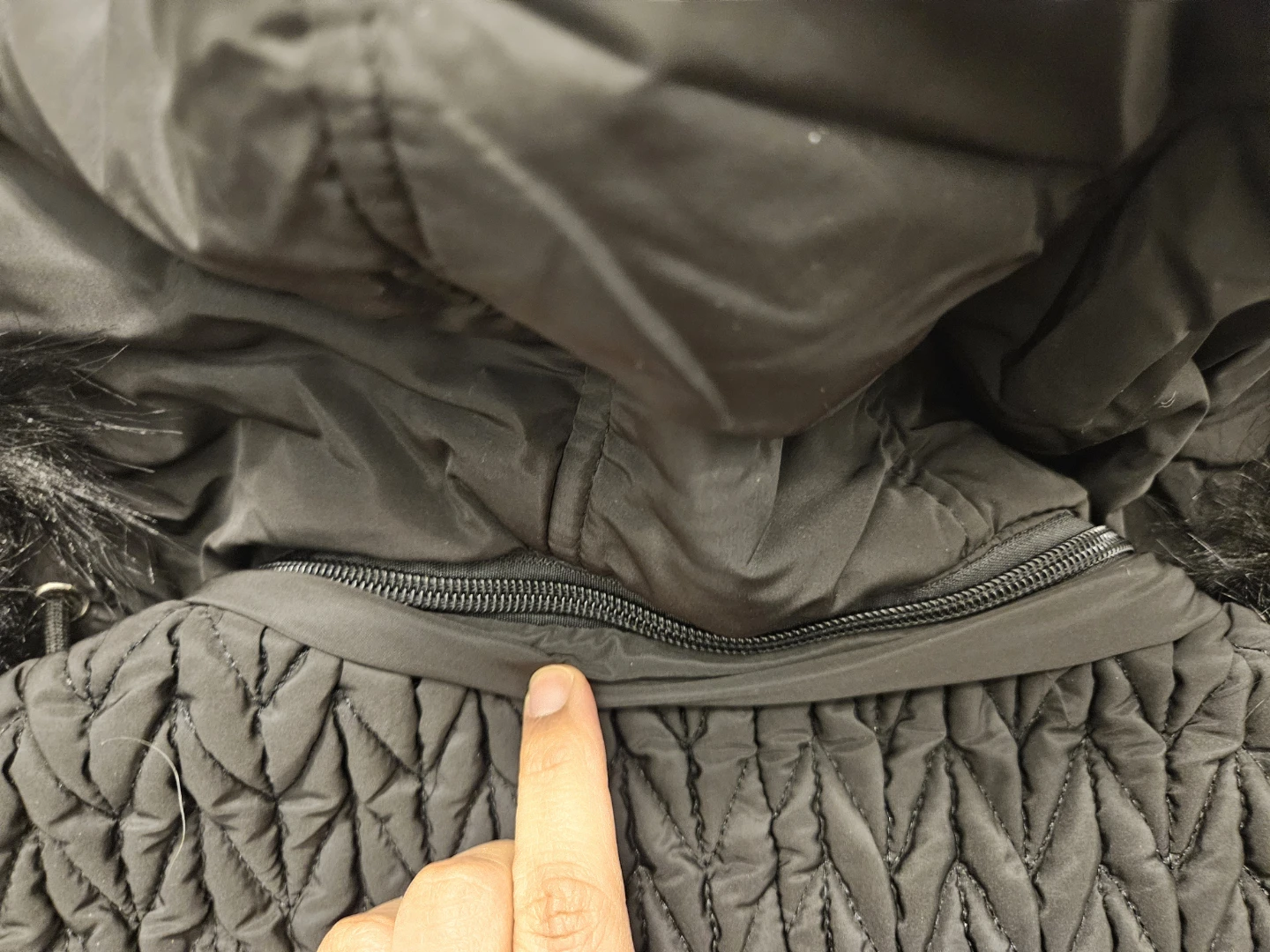 Size Small 'Today's Designer' Long Faux Fur Black Coat - photo 5