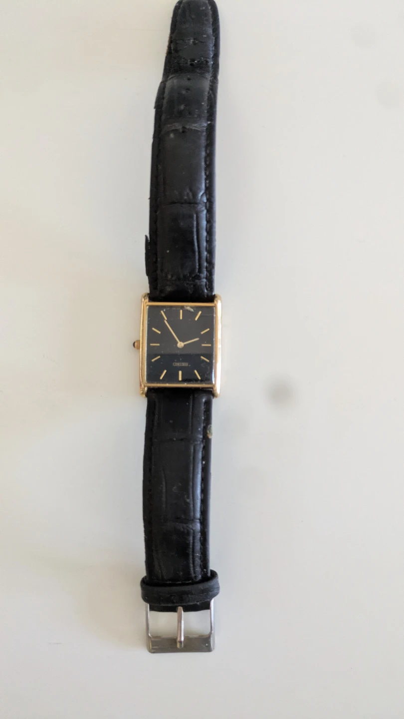 Seiko Tank Watch Men Black Tone Black Dial 25mm Rectangle - photo 2