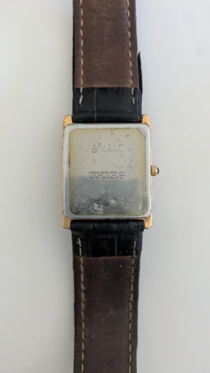 Seiko Tank Watch Men Black Tone Black Dial 25mm Rectangle - photo 3