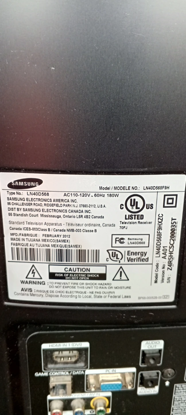 Samsung LN40D568 40-inch 1080p LCD TV - photo 3
