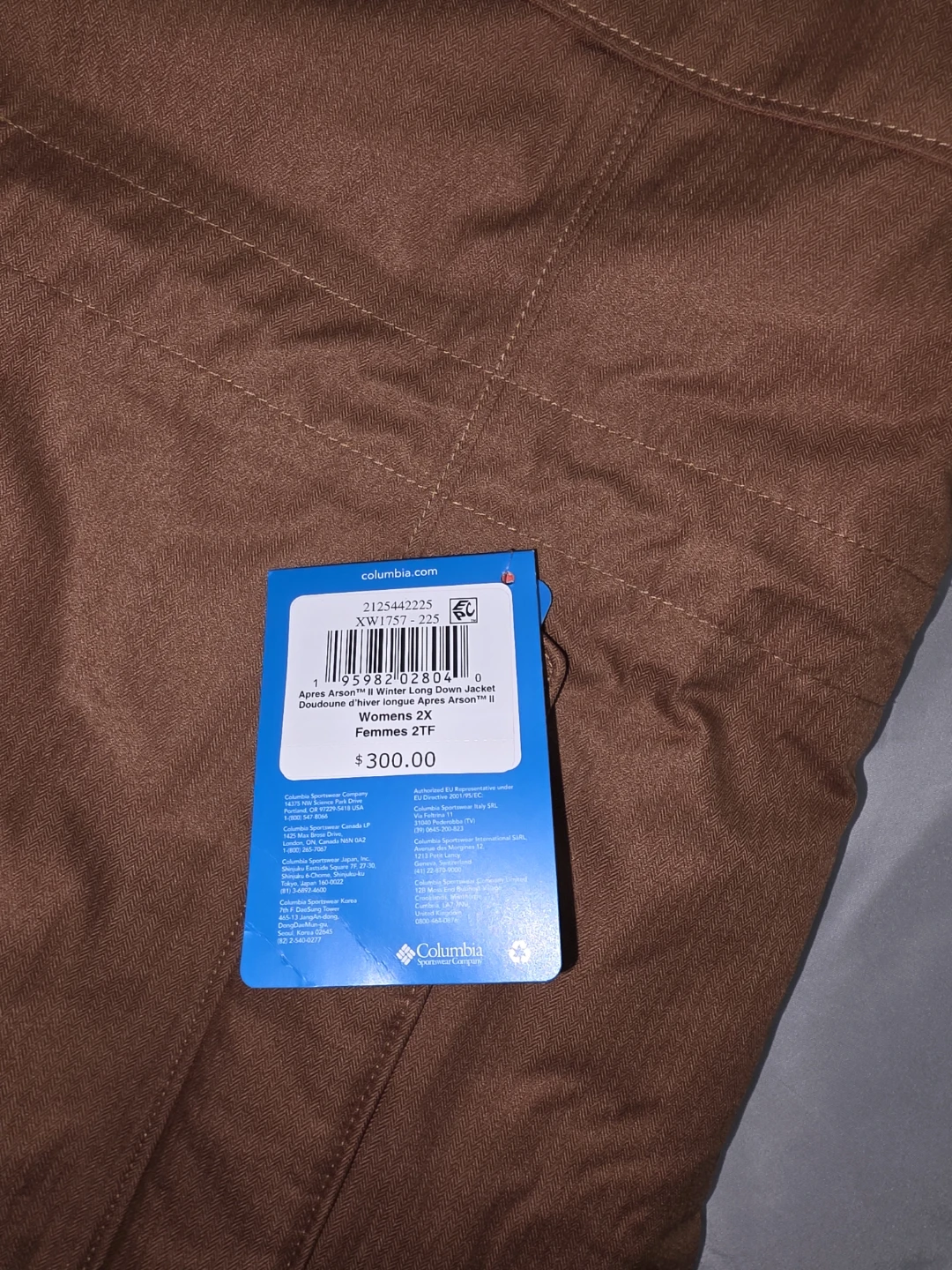 Columbia Women's Après Arson II Down Jacket - Brown - Size2 XL - photo 2