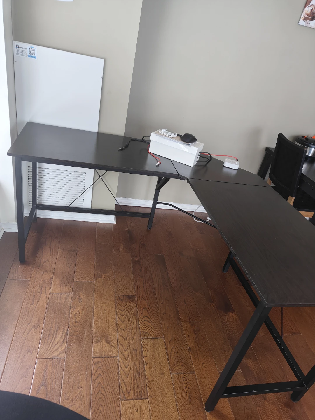 L-Shaped Black Desk