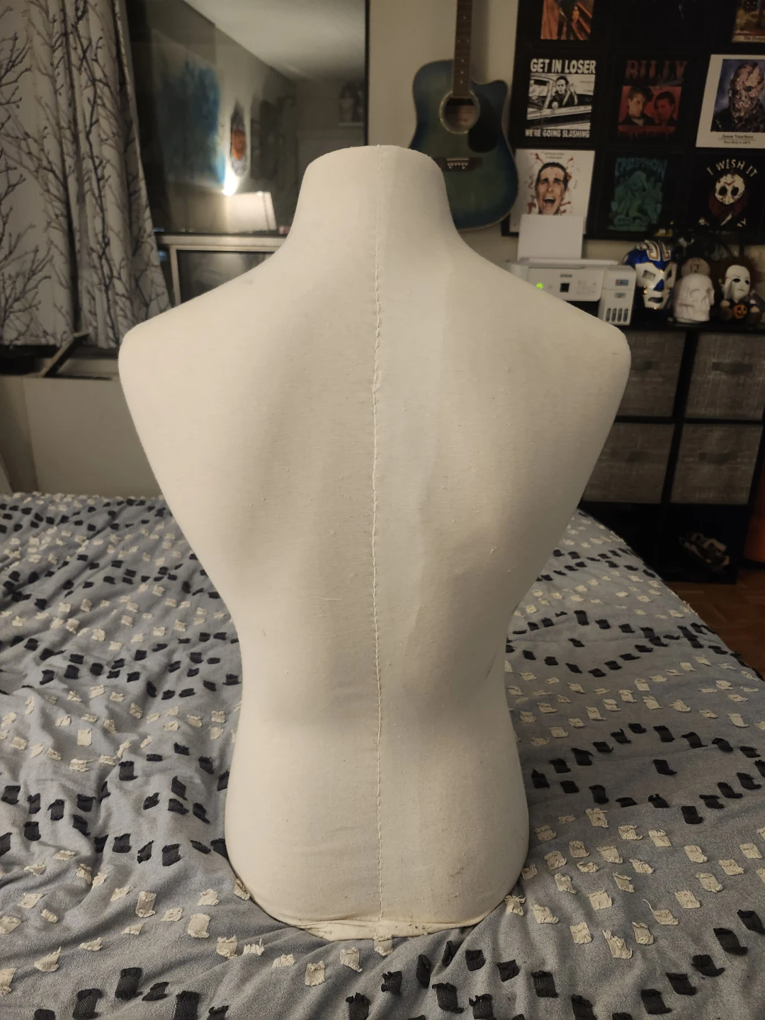 White Fabric Mannequin Torso Male Dress Form - photo 3