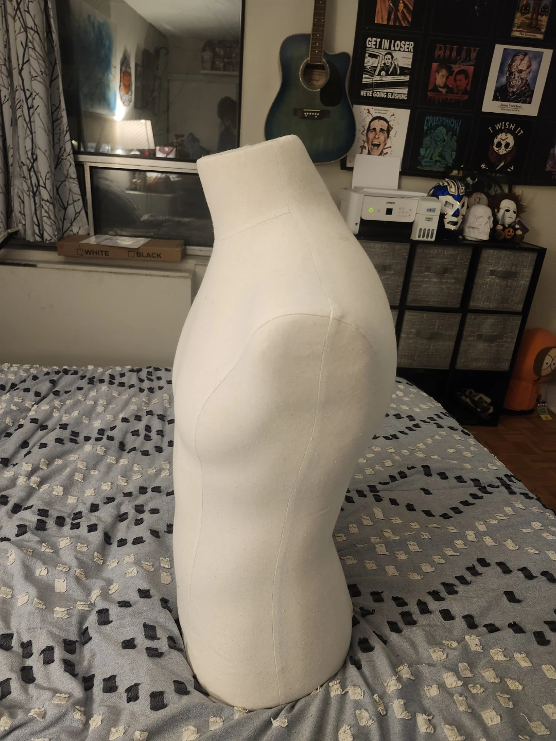 White Fabric Mannequin Torso Male Dress Form - photo 4